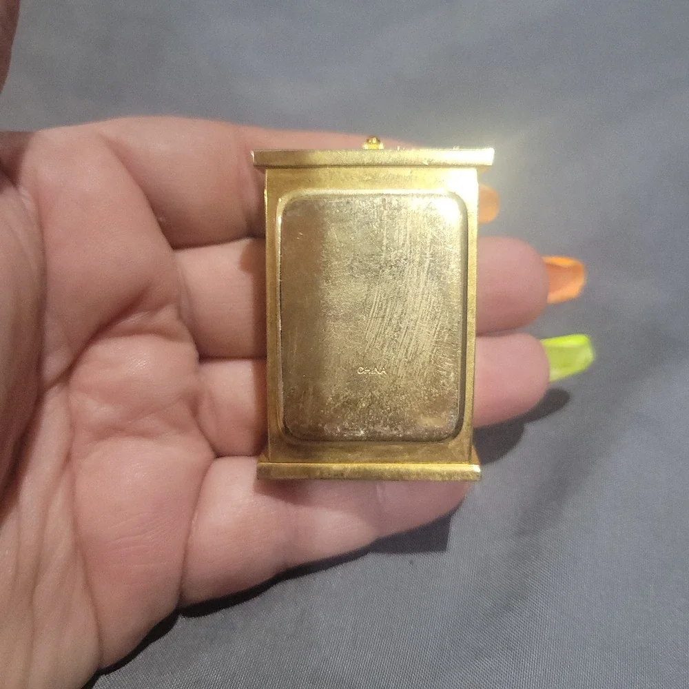 Vintage Miniature Novelty Elgin Art Deco Clock Paperweight Movement